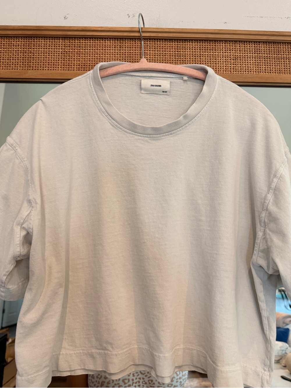 Joah Brown Boxy Cropped Tee Soft White - Picture 5 of 13